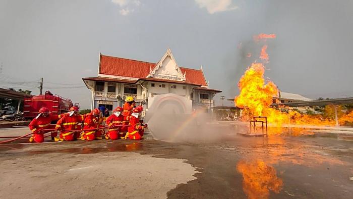 อบรมอาสาสมัครป้องกันภัยฝ่ายพลเรือนหน่วยเทศบาลตำบลสังคม